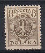 Znaczek Polska 1920 Mi 152 (bk) Fi 119 Bez kleju ( * )