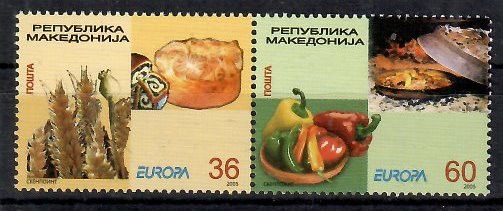 Znaczek Macedonia Północna 2005 Mi 348-349 Czyste **