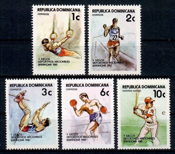 Znaczek Dominikana 1981 Mi 1295-1299 Czyste **