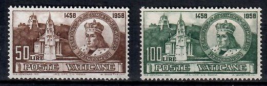 Znaczek Watykan 1959 Mi 330-331 Czyste **