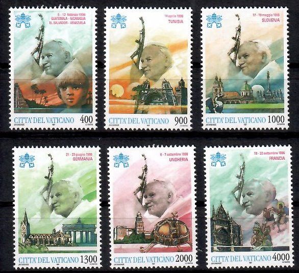 Znaczek Watykan 1997 Mi 1227-1232 Czyste **