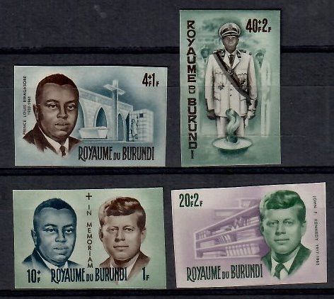 Znaczek Burundi 1966 Mi 211-214B Czyste **