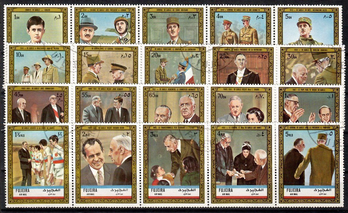 Znaczek Fujeira / Fudżajra 1972 Mi 936-955 Stemplowane