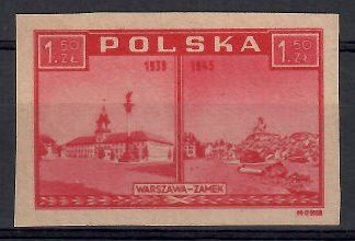 Znaczek Polska 1945 Mi 414 Fi 380 Bez kleju ( * )