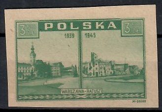 Znaczek Polska 1945 Mi 416 Fi 382 Bez kleju ( * )