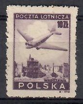 Znaczek Polska 1946 Mi 429 Fi 396 Bez kleju ( * )