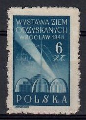 Znaczek Polska 1948 Mi 493 Fi 462 Bez kleju ( * )