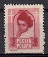 Znaczek Polska 1948 Mi 514 Fi 488 Bez kleju ( * )