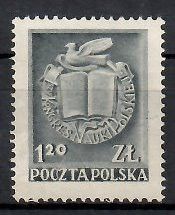 Znaczek Polska 1951 Mi 699 Fi 561 Bez kleju ( * )