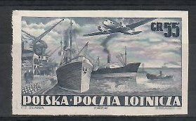 Znaczek Polska 1952 Mi 728B Fi 590A Bez kleju ( * )