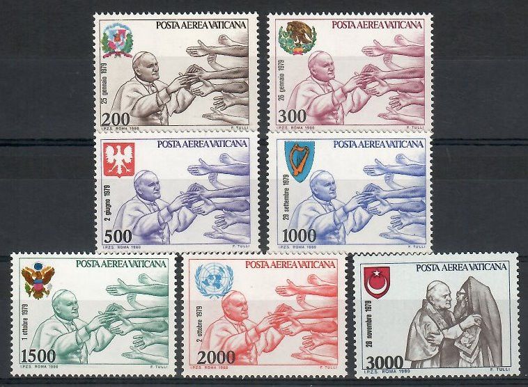 Znaczek Watykan 1980 Mi 764-770 Czyste **