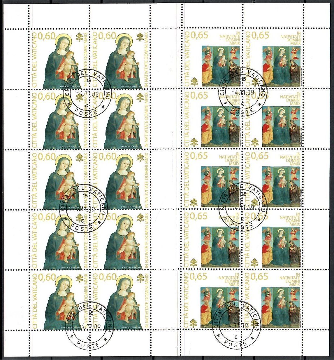 Znaczek Watykan 2009 Mi abo ark 1659-1660 Stemplowane