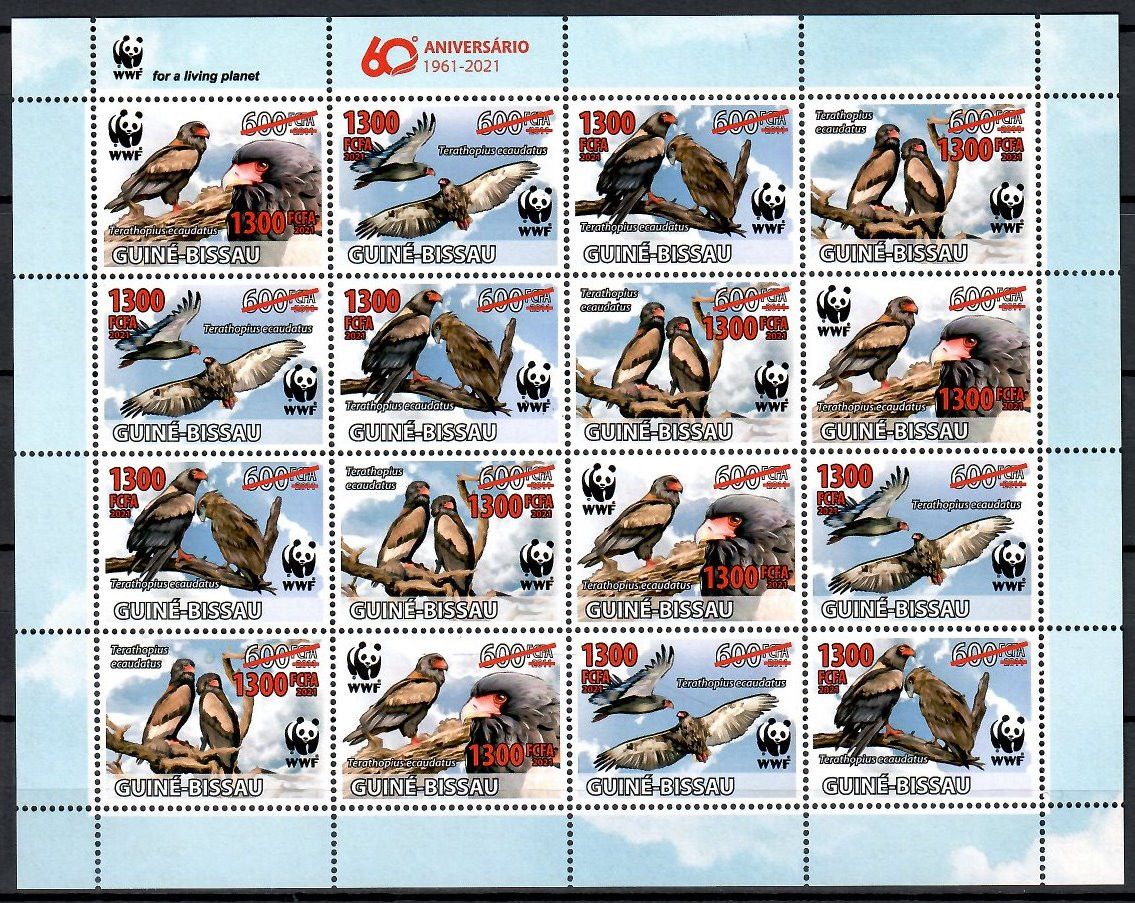 Znaczek Gwinea Bissau 2021 Mi ark 11975-11978 Czyste **
