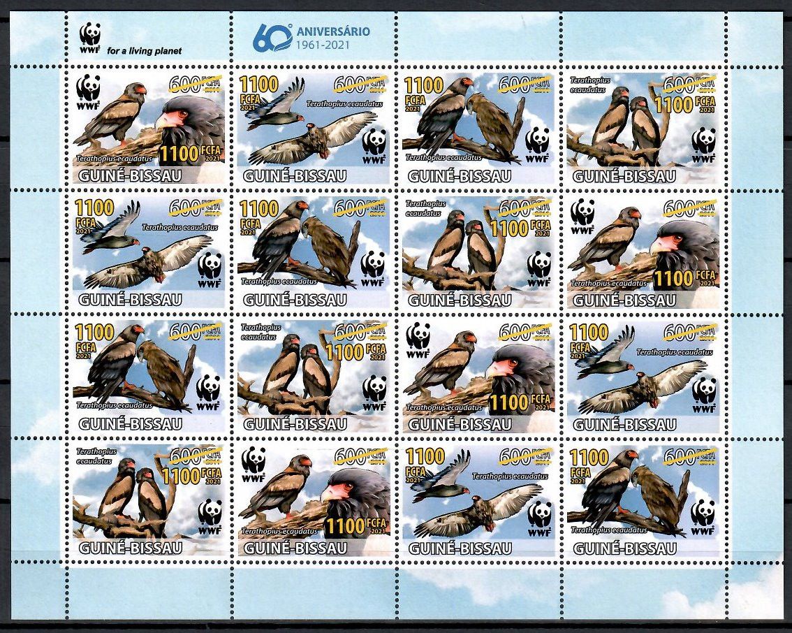 Znaczek Gwinea Bissau 2021 Mi ark 11971-11974 Czyste **