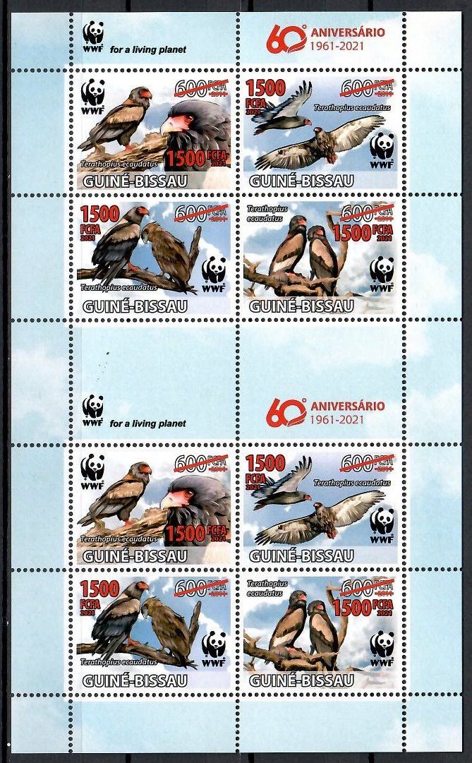 Znaczek Gwinea Bissau 2021 Mi ark 11979-11982 Czyste **