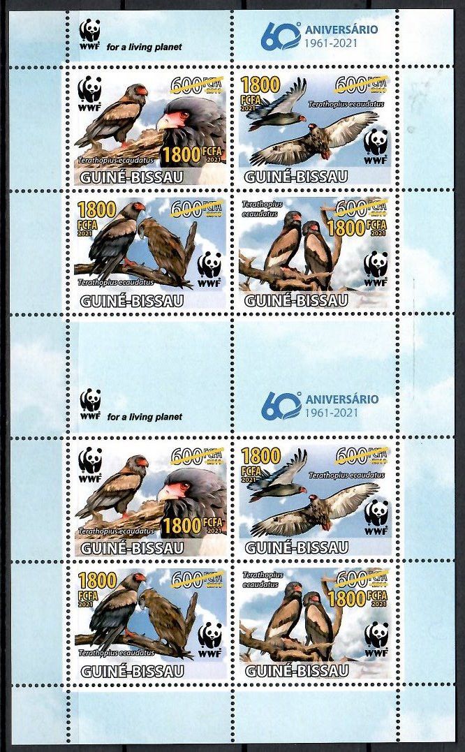 Znaczek Gwinea Bissau 2021 Mi ark 11983-11986 Czyste **