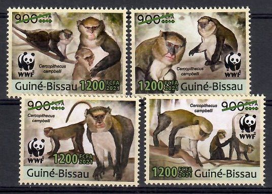 Gwinea Bissau 2021 Mi 11991-11994 Czyste **