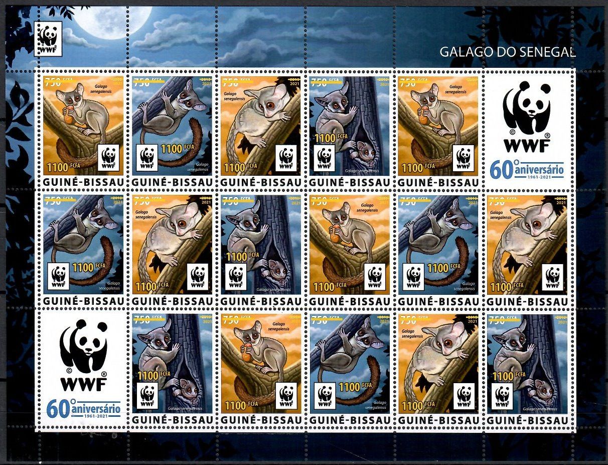 Znaczek Gwinea Bissau 2021 Mi ark 12003-12006 Czyste **