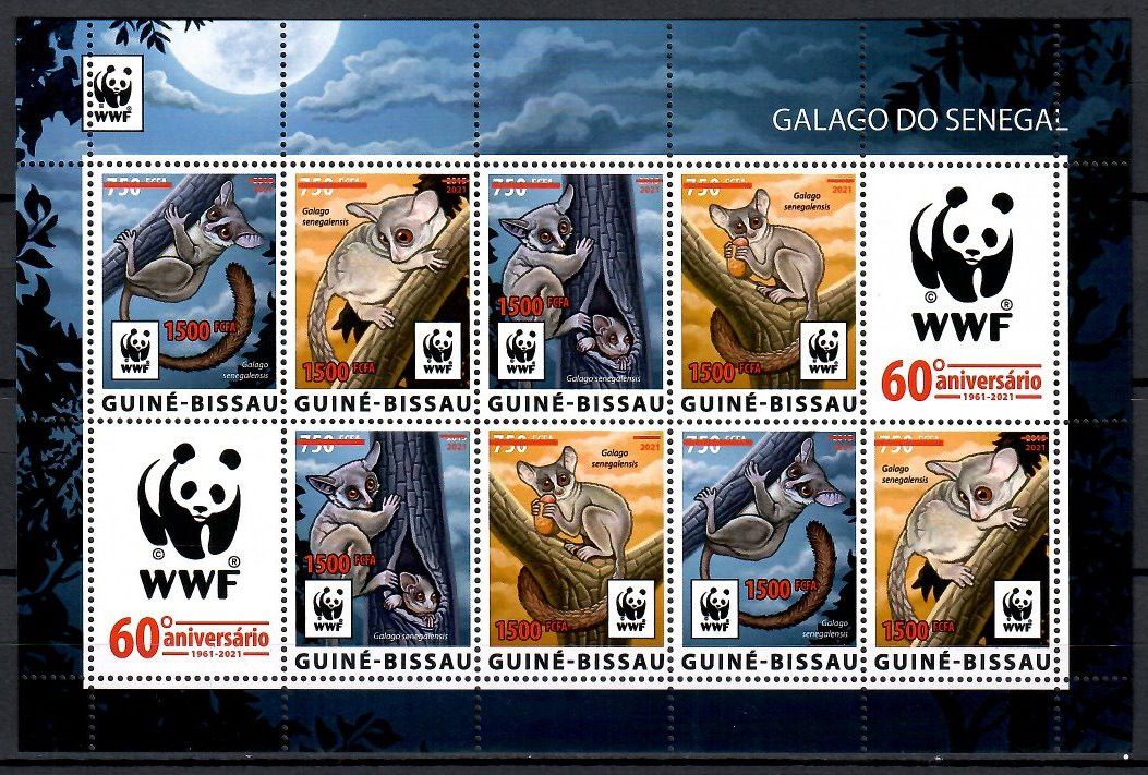 Znaczek Gwinea Bissau 2021 Mi ark 12007-12010 Czyste **