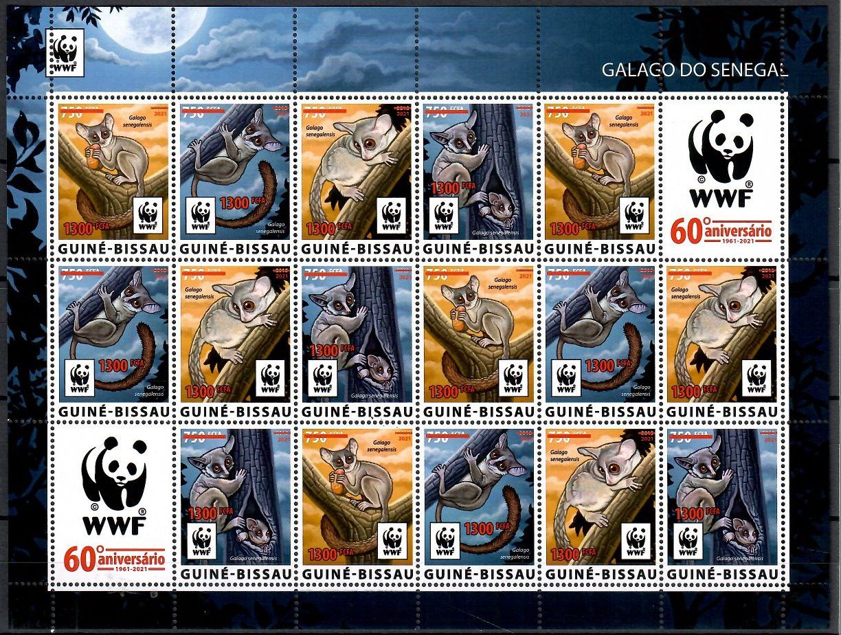 Znaczek Gwinea Bissau 2021 Mi ark 12011-12014 Czyste **