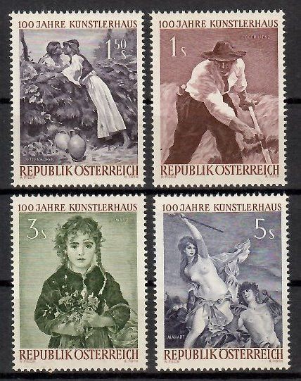 Znaczek Austria 1961 Mi 1087-1090 Czyste **