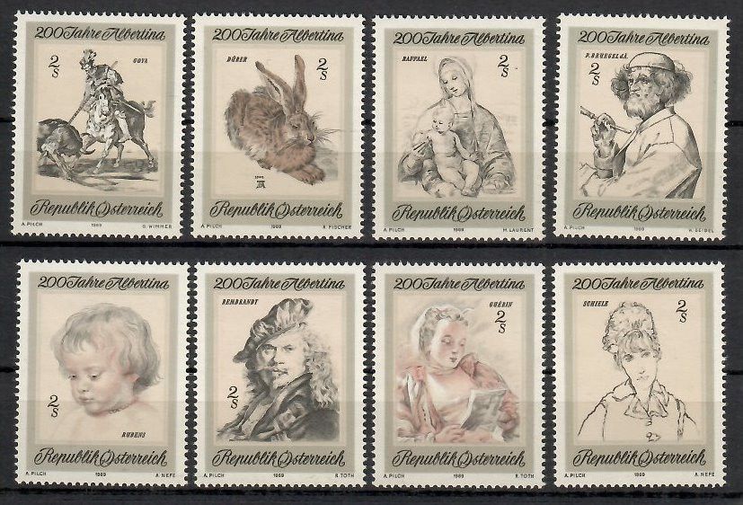 Znaczek Austria 1969 Mi 1307-1314 Czyste **