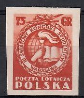 Znaczek Polska 1953 Mi 815 Fi 677 Bez kleju ( * )