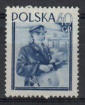 Znaczek Polska 1954