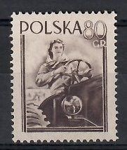 Znaczek Polska 1954