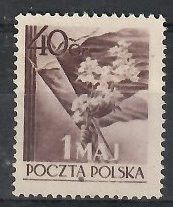 Znaczek Polska 1954 Mi 842A Fi 704 Bez kleju ( * )