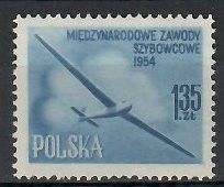 Znaczek Polska 1954 Mi 854aA Fi 714a Bez kleju ( * )
