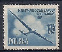 Znaczek Polska 1954 Mi 854Ab Fi 714b Bez kleju ( * )