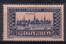 Znaczek Polska 1954 Mi 875 Fi 735 Bez kleju ( * )