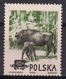 Znaczek Polska 1954 Mi 885 Fi 743B Bez kleju ( * )