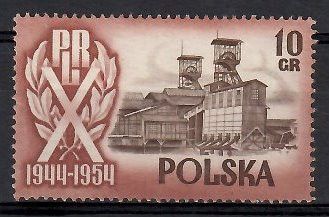 Znaczek Polska 1954