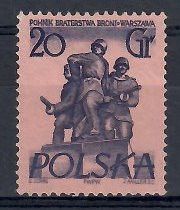 Znaczek Polska 1955 Mi 910 Fi 764 Bez kleju ( * )
