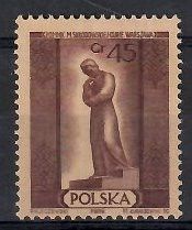 Znaczek Polska 1955 Mi 912A Fi 766 Bez kleju ( * )
