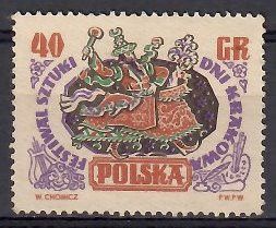 Znaczek Polska 1955 Mi 918 Fi 776 Bez kleju ( * )