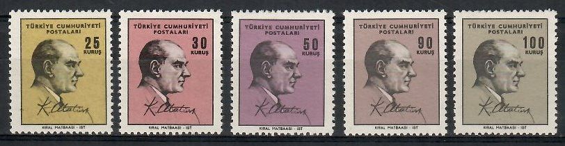Znaczek Turcja 1966 Mi 2027-2031 Czyste **