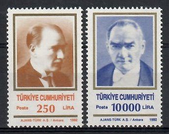 Znaczek Turcja 1992