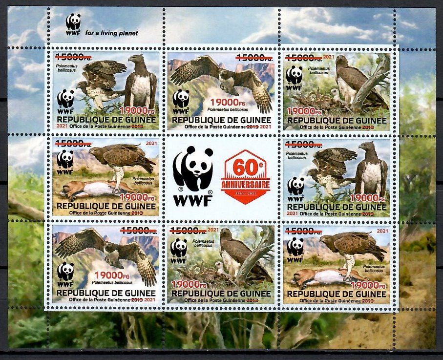 Znaczek Gwinea 2021 Mi ark 15610-15613 Czyste **