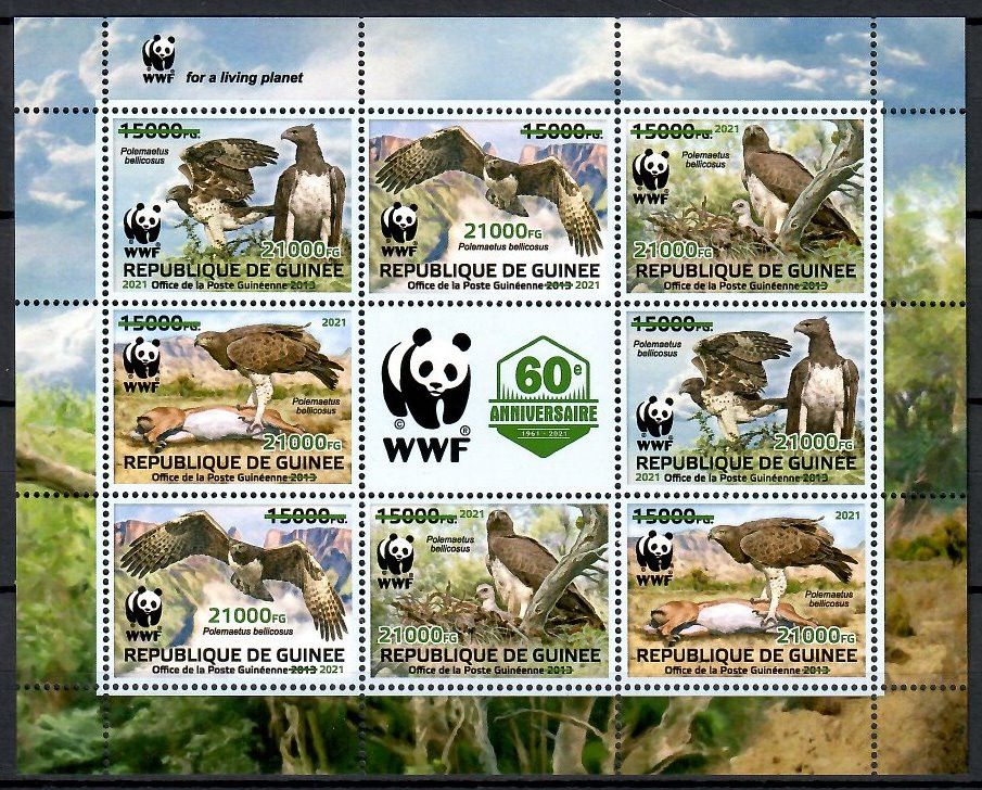 Znaczek Gwinea 2021 Mi ark 15614-15617 Czyste **