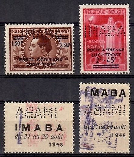 Belgia 1948 Mi 788-789I Czyste **