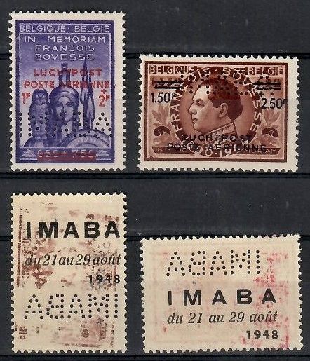 Znaczek Belgia 1948 Mi 787-788II Czyste **