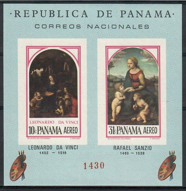 Znaczek Panama 1966 Mi bl 50 Czyste **