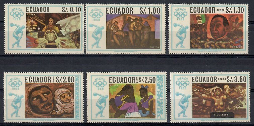 Znaczek Ekwador 1967 Mi 1313-1318 Czyste **