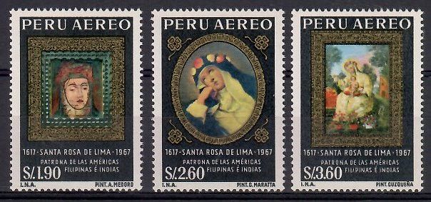 Znaczek Peru 1967 Mi 683-685 Czyste **