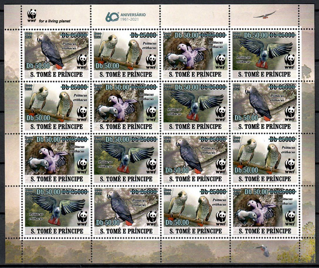 Wyspy Św. Tomasza i Książęca 2021 Mi ark 10138-10141 Czyste **