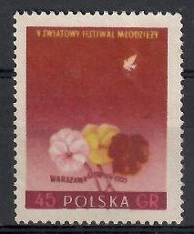 Znaczek Polska 1955