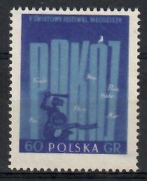 Znaczek Polska 1955 Mi 925 Fi 782B Bez kleju ( * )